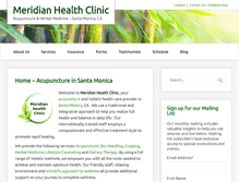 Tablet Screenshot of meridianhealthclinic.com